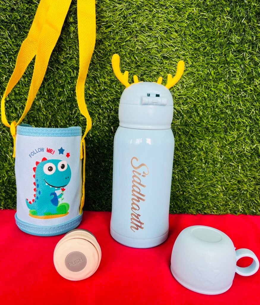 450 ML Cute Kids Water Bottle For School Baby Thermos Portable