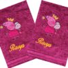 Personalised Kids Cartoon Embroidered Hand Towel Gift combo in 450 GSM - Image 3