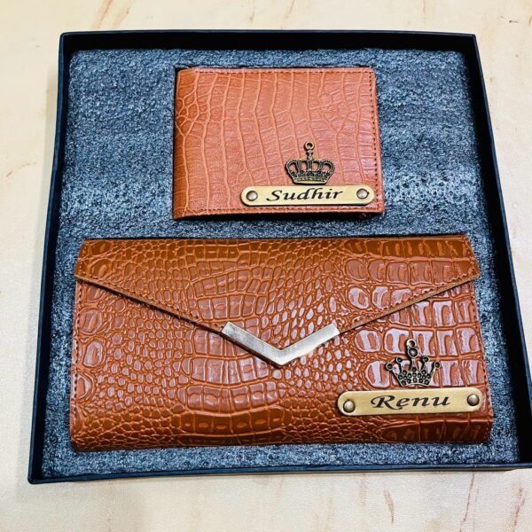 customized-couple-wallet-croco-textured-combo-set-of-2