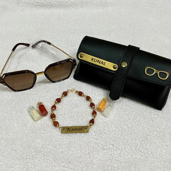 personalised-rudraksh-bracelet-rakhi-and-kids-sunglasses-with-case-combo