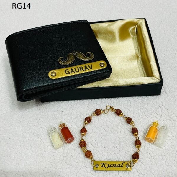 personalised-rudraksh-bracelet-rakhi-with-wallet-combo