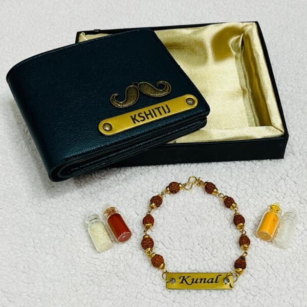 personalised-rudraksh-bracelet-rakhi-with-wallet-combo