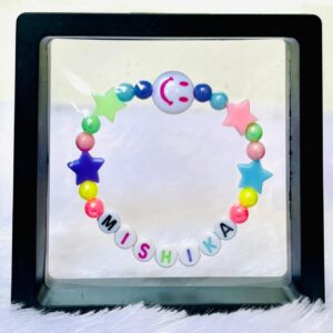 Personalized Colorful Name Bracelet for Girls - Custom jewelry gift with Box